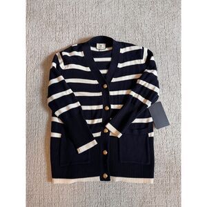 NWT Tuckernuck Navy Striped Kerry Cardigan - Medium